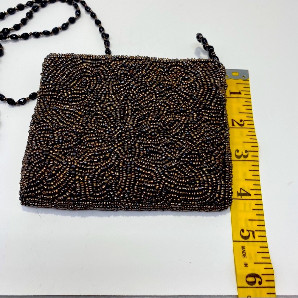 Moyna Beaded Bronze Mini Evening Crossbody Bag - Picture 6 of 10